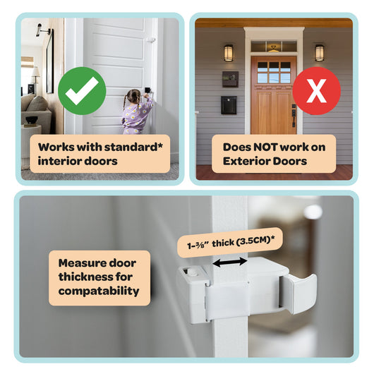 Childproof Safety Lock for Interior Doors