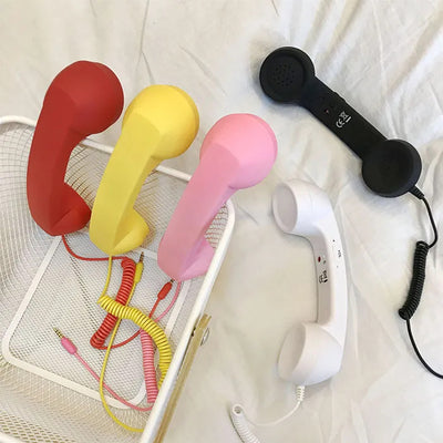 Retro Telephone Handset Earphone with Adjustable Volume