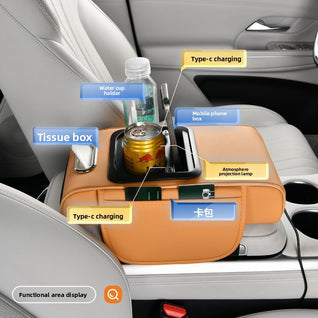 Car Armrest Storage Organizer with Charging