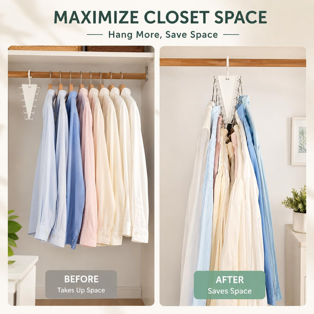 12 Hooks Space Saving Closet Hanger Organizer