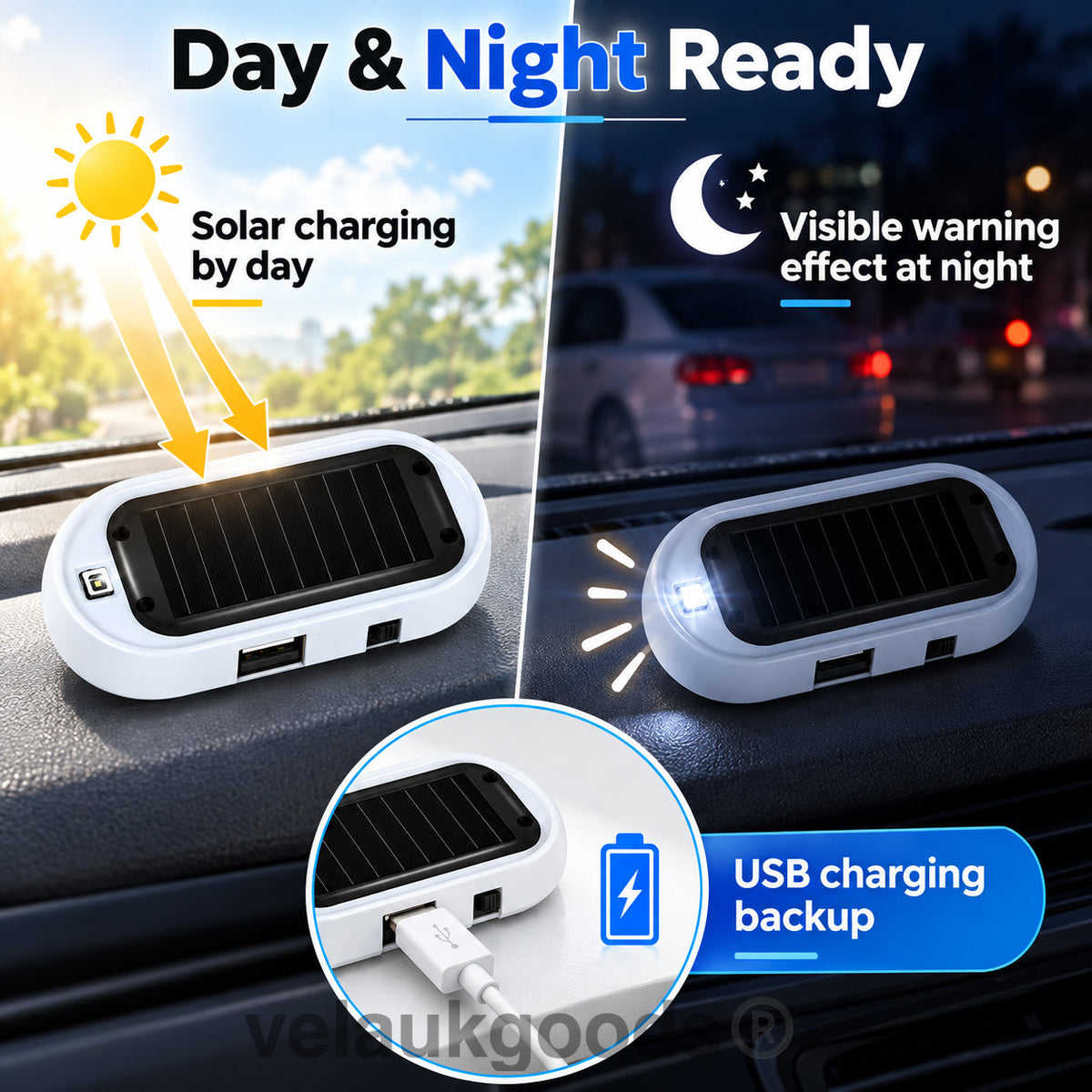 Compact Solar Anti-Theft LED Flashing Lamp
