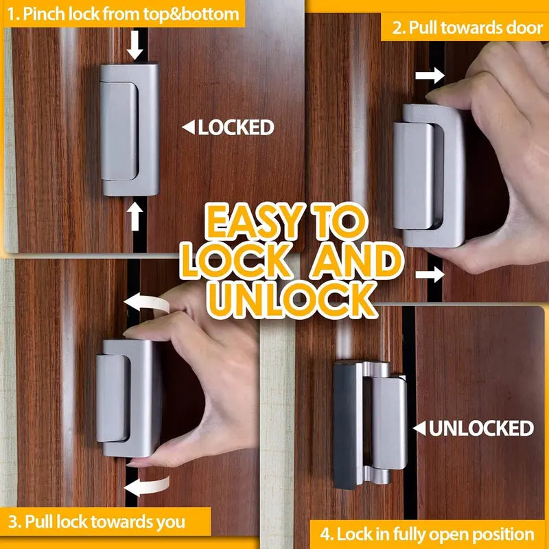 GearFinch® Home Security Door Lock With 4 Screws Eu