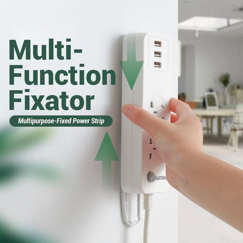 Power Strip Holder Wall-Mounted Socket Organizer