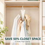 12 Hooks Space Saving Closet Hanger Organizer