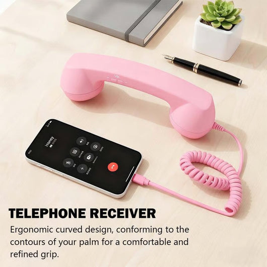 Retro Telephone Handset Earphone with Adjustable Volume