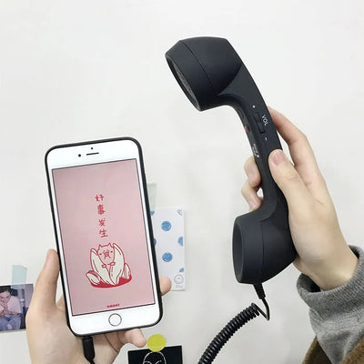 Retro Telephone Handset Earphone with Adjustable Volume
