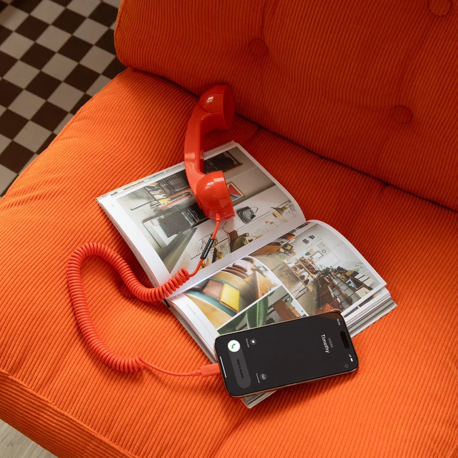 Retro Telephone Handset Earphone with Adjustable Volume