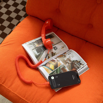 Retro Telephone Handset Earphone with Adjustable Volume