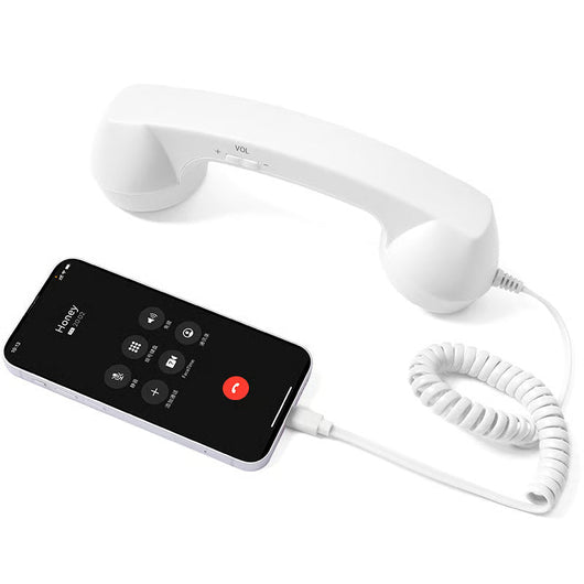 Retro Telephone Handset Earphone with Adjustable Volume