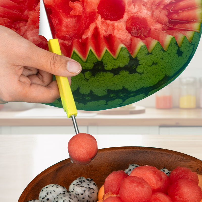 🥝3-in-1 Stainless Steel Melon Baller Scoop Tool Kit🥝